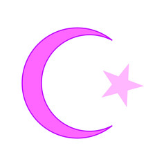 Star and crescent symbol icon.