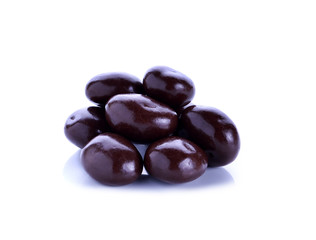 Chocolate on white background