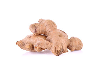 fresh ginger isolated on white background