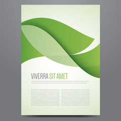 Fototapeta premium Brochure, flyer, annual report, magazine cover, poster vector template. Modern green corporate design.