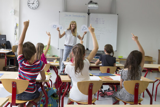 Teacher with her class