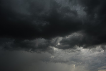 Dark storm cloud and rainy