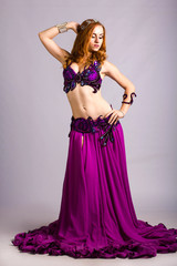 Beautiful exotic belly dancer woman