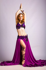 Beautiful exotic belly dancer woman