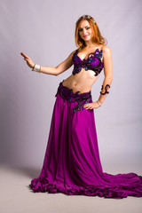Beautiful exotic belly dancer woman