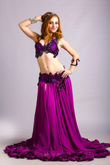 Beautiful exotic belly dancer woman