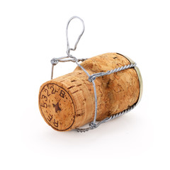 Champagne cork, contains clipping path.