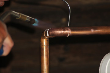 soldering copper pipework