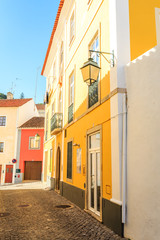 Charming southern street in the afternoon, Portugal