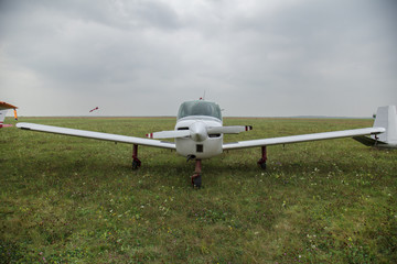 plane on the white background