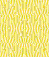 seamless yellow spiral rhombus pattern.