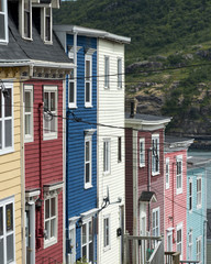 Colorful row houses in St. John's, Newfoundland and Labrador, Ca