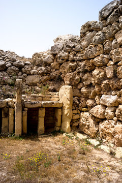Altar im S&uuml;dtempel Ggantija auf Gozo