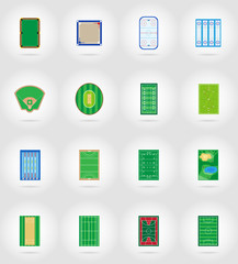 court playground stadium and field for sports games flat icons v