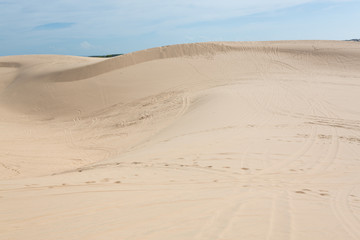 white sand dune desert in Mui Ne, Vietnam