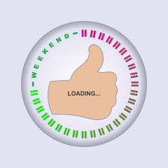 Loading Progress Bar. Waiting for the End of the Week