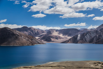 Beautiful lake view landscape, Pangong Lake, Ladakh