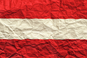 Austria flag. Crumpled paper flag background
