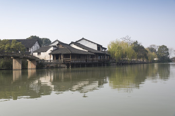 Fototapeta premium Jiangnan Water Village Scenery