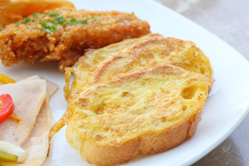 Breakfast set toast