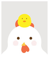 年賀状　はがきテンプレート　酉年