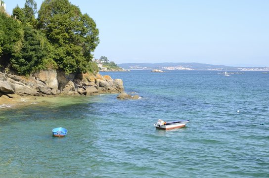 Beach in Bueu, Galicia, Spain