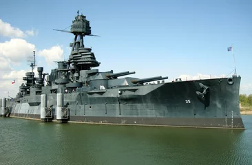 Gordijnen Battleship Texas at San Jacinto © klaru686