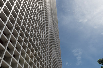 Office building in the city under blue sky