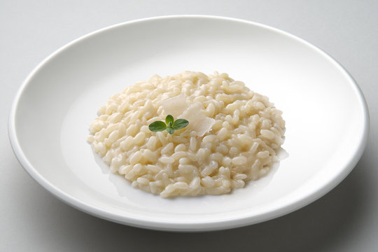 Dish of risotto with cheese