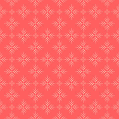 Snowflakes on pink background