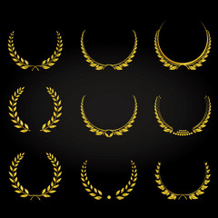 Collection of  different styles of Laurel Wreath