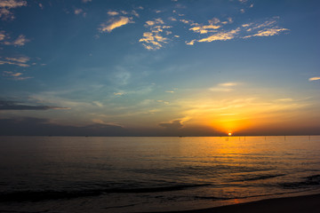 Beautiful sunrise from the sea
