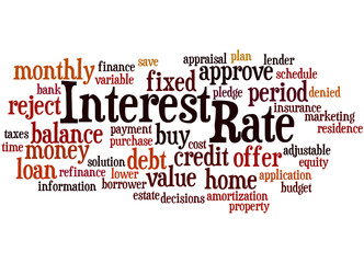 Interest Rate, word cloud concept 9