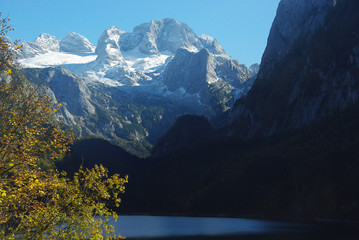 Dachstein from lake Gosau