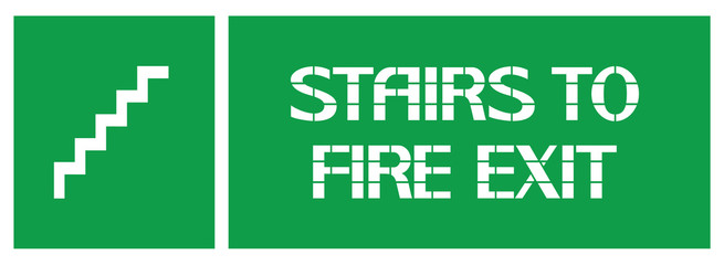 Stairs to fire exit.
