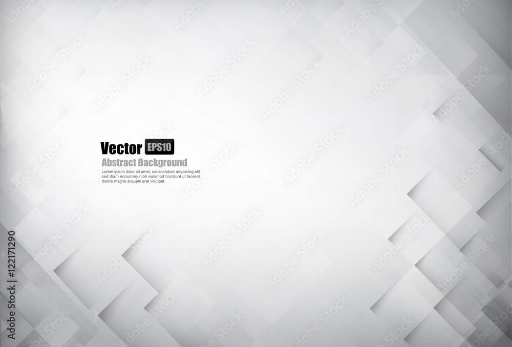 Poster abstract background light grey with basic geometry element vecto