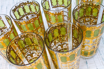 Vintage Barware Glasses Tom Colins High Balls