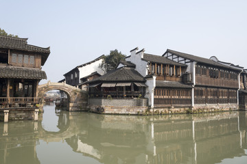 Fototapeta premium Jiangnan Water Village Scenery