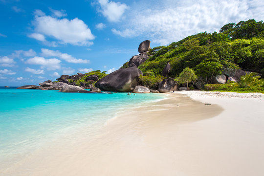 Beautiful tropical similan island white beach - Thailand