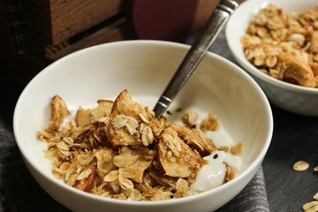 Yogurt with Homemade apple granola