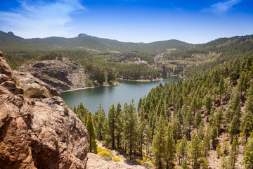 The lake in mountains of the island Gran Canaria. Spain