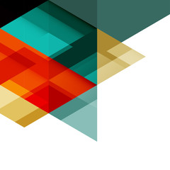 Abstract colorful geometric and modern overlapping triangles on white. Modern background for business or technology presentation, app cover, online presentation website element