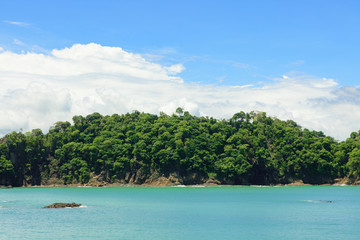 Ocean and forest cliff Manuel Antonio Costa Rica