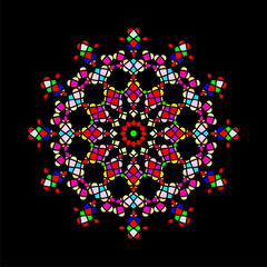 Decorative and elegant design vector, imitating to stained glass of several colors 2