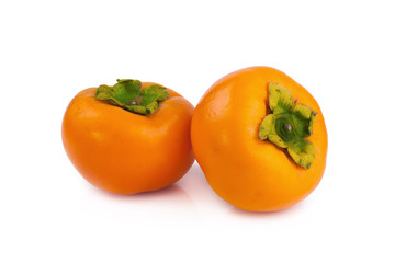 persimmon on white background