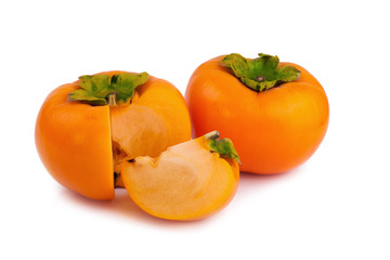 persimmon on white background