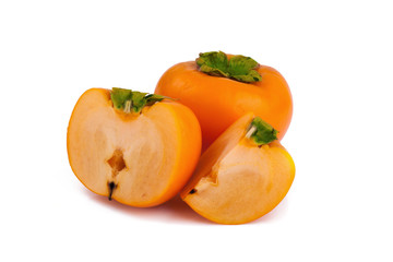 persimmon on white background
