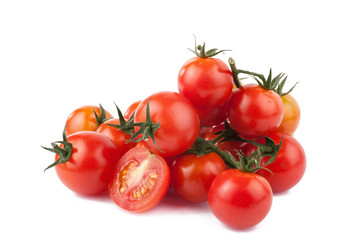 fresh red tomato isolated on white