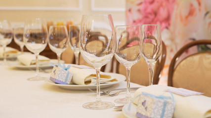 Cutlery on table at restaurant