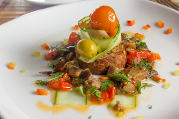 Restaraunt dish - bruschetta appetizer